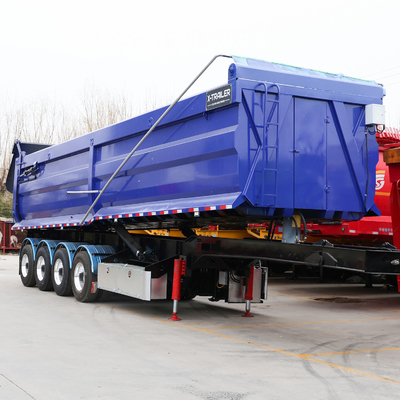 351-450hp 티퍼 덤프 트레일러 수압 35 45cbm U 모양 후방 덤프 반 트럭 트레일러