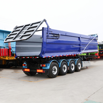 351-450hp 티퍼 덤프 트레일러 수압 35 45cbm U 모양 후방 덤프 반 트럭 트레일러