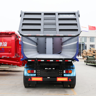 351-450hp 티퍼 덤프 트레일러 수압 35 45cbm U 모양 후방 덤프 반 트럭 트레일러