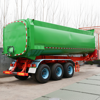 351-450hp 티퍼 덤프 트레일러 수압 35 45cbm U 모양 후방 덤프 반 트럭 트레일러