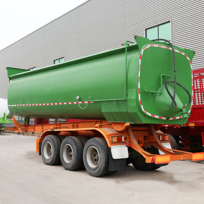 마력 351-450hp 4 축 U형 60톤 끝 덤프 트레일러 팅퍼 반 트럭 트레일러