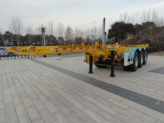 40FT 45FT 20FT 스틸 3 축 평면/골격 터미널 항구 컨테이너 선박 트레일러