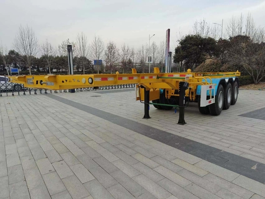 ISO9001 인증 3 축 20 FT 40 피트 스켈레톤 컨테이너 차시 반 트럭 트레일러