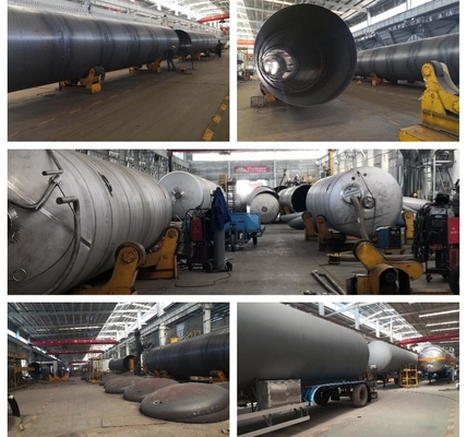 3축 56000L 28t LPG 가스 운송 탱크 반 트레일러 장거리 가스 배달