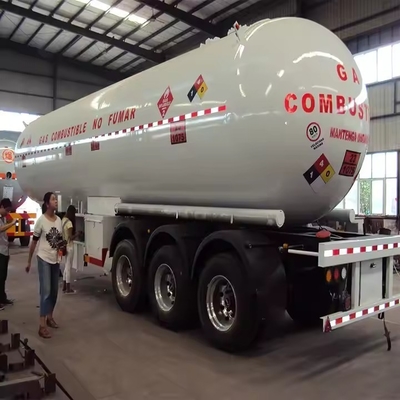 3 축 58.6cbm LPG 석유 가스 압력 선박 탱커 반 트레일러