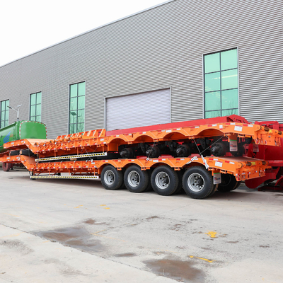 BPW/Fuwa Axles 50T의 화물 용량 운송 요구사항을 위한 낮은 침대 반 트레일러