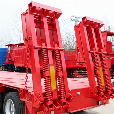 BPW/Fuwa 4 Axle Lowbed 80t 100t 120t Gooseneck Lowboy Low Bed 반 트럭 트레일러