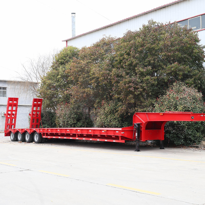 BPW/Fuwa 4 Axle Lowbed 80t 100t 120t Gooseneck Lowboy Low Bed 반 트럭 트레일러