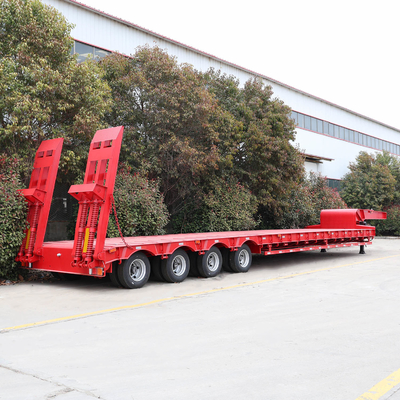 BPW/Fuwa 4 Axle Lowbed 80t 100t 120t Gooseneck Lowboy Low Bed 반 트럭 트레일러