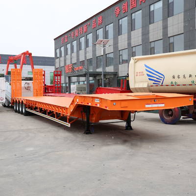 3/4/5 축 40ton/50ton 확장 가능한 낮은 침대 트레일러 Wabco 브레이킹 밸브와 반 트레일러