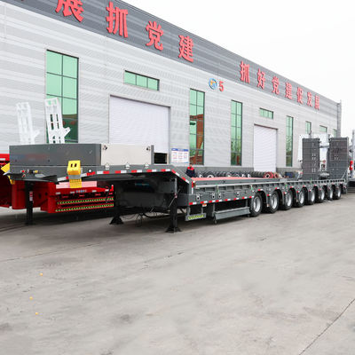 BPW/Fuwa Axles Steel Low Loader Excavator 운송용 낮은 침대 반 트럭 트레일러