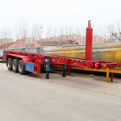 삼각형/동화 타이어 30tons 2 Axles 낮은 침대 중량용 반 트럭 트레일러