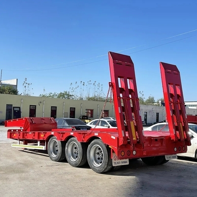 220tons 가스 넥 모듈형 낮은 침대 로브보이 트럭 트레일러 무거운 장비 운송