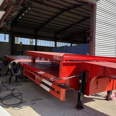 운송 20FT 40FT 50FT 53FT BPW/Fuwa 2 Axles 낮은 침대 반 트럭 트레일러 낮은 침대
