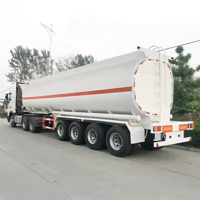 잎 스프링 서스펜션 50000L 연료 탱크 반 트레일러 3 축 알루미늄 탱커 트레일러