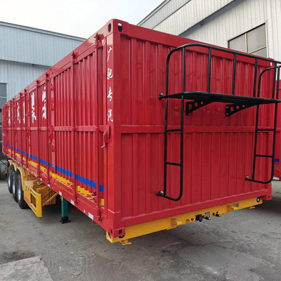12 타이어 번호 50t Tri Axle 50 톤 중량 배열 반 트레일러 스택 반 트레일러