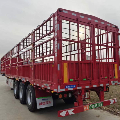 Jost 또는 Fuwa 랜딩 기어 3Axles 울타리 화물 측면 벽 반 트레일러 타이어