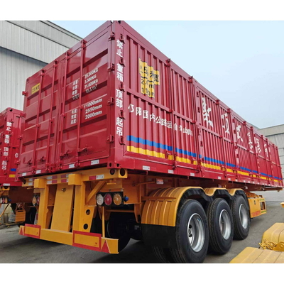 13000*2500*3250mm 중량 배열 화물 용량으로 평면 높은 측면 반 트레일러