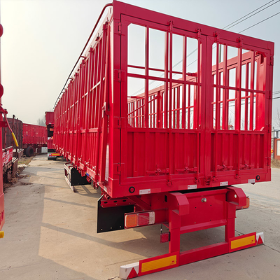 2&quot; 또는 3&quot; Kingpin Fence Stake Bulk Cargo Semi Trailer Double-coin Tires와 함께 반 트레일러 덤핑 트럭