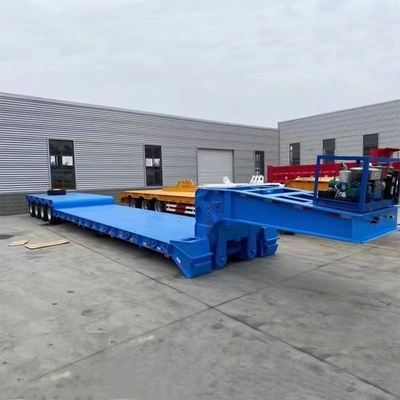 40ft 3axle 평면 컨테이너 반 트레일러 2240mm 발판과 자발적인 덤핑 기능이 없습니다.