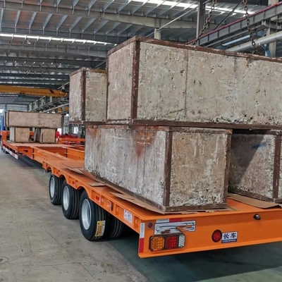 40 FT 3 Axle Leaf Spring Suspension 80톤의 화력 용량을 위한 낮은 침대 반 트레일러