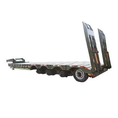 40 FT 3 Axle Leaf Spring Suspension 80톤의 화력 용량을 위한 낮은 침대 반 트레일러