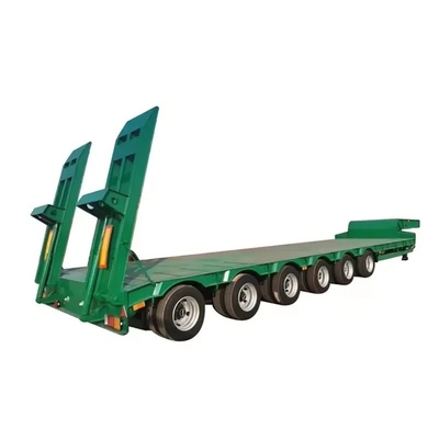 40 FT 3 Axle Leaf Spring Suspension 80톤의 화력 용량을 위한 낮은 침대 반 트레일러