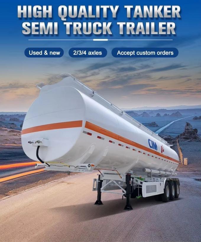 Export 40/45/50m³ 3-Axle Oil Tank Semi-Trailer Liquid Transport Semi Trailer