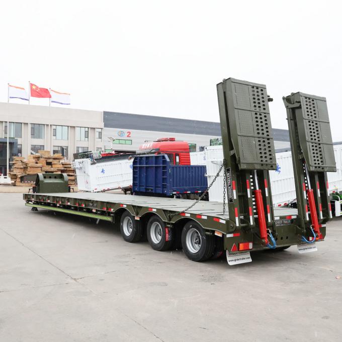 China′ S Best Seller Hot Sale 3 Axles 4 Axles Low Bed Semi Trailers