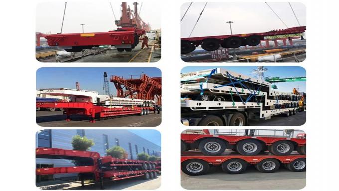 China′ S Best Seller Hot Sale 3 Axles 4 Axles Low Bed Semi Trailers